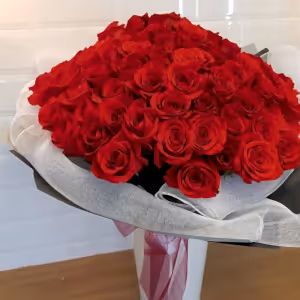 100 red rose bouquet - Gold Coast City Florist