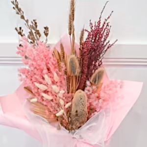 Pink and white tones Dried flower bouquet - Gold Coast City Florist