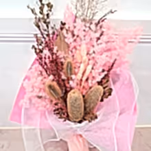 Load image into Gallery viewer, Pink and white tones Dried flower bouquet - Gold Coast City Florist
