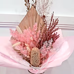 Pink and white tones Dried flower bouquet - Gold Coast City Florist