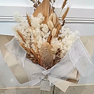 Natural White Dried Flower Bouquet